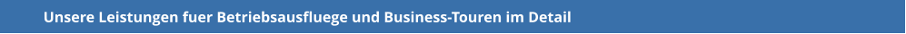 Unsere Leistungen fuer Betriebsausfluege und Business-Touren im Detail